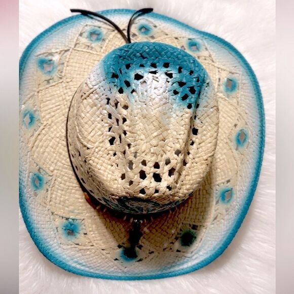 BULLHIDE PURE COUNTRY WESTERN STRAW HAT BEAUTIFUL SIZE L/XL NWOT - Picture 6 of 7